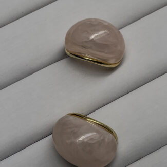Blush Marble Luxe Stud Earrings