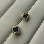 Sapphire Bloom Stud Earrings