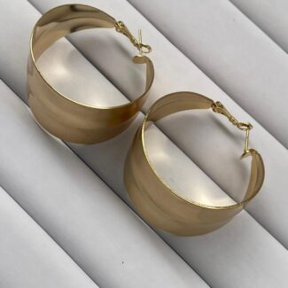 Nova Wide Hoop Earrings - Gold