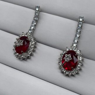 Ruby Royale Drop Earrings