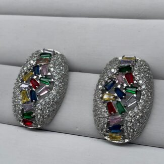 Elysia Multicolor Crystal Stud Earrings