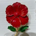 Scarlet Bloom Brooch
